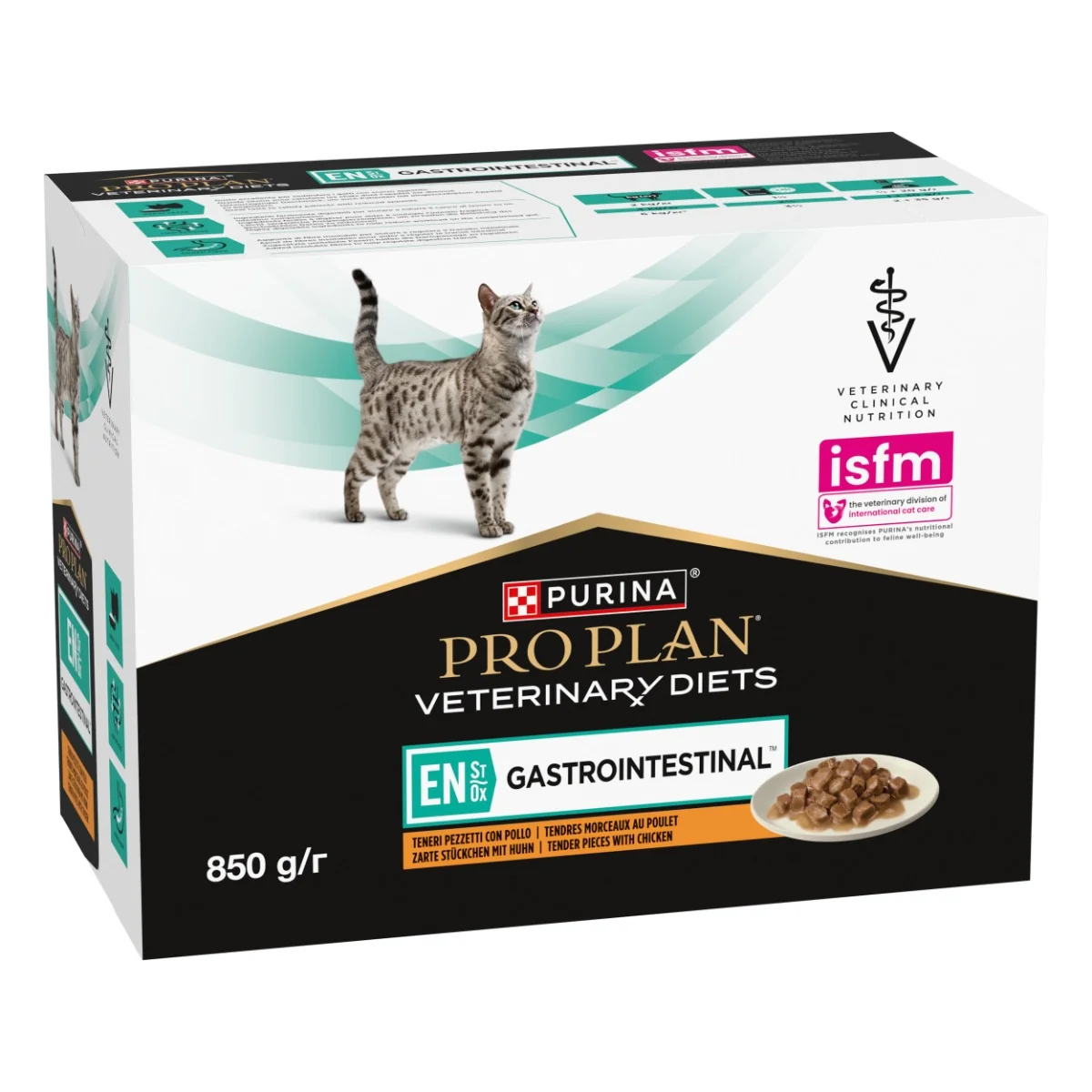 Purina Pro Plan Veterinární diety EN Gastrointestinal kapsičky pro kočky kuře 10x85 g
