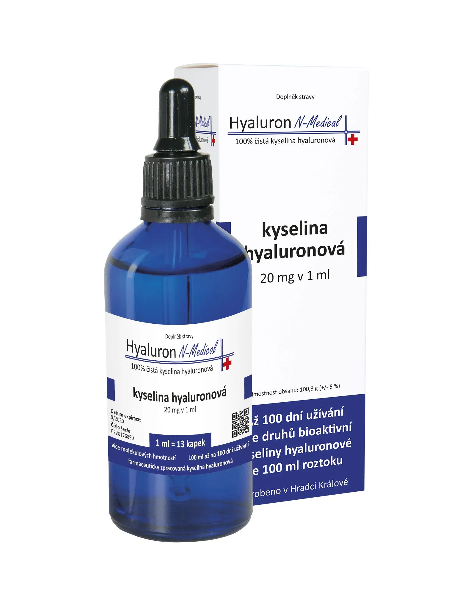 N-Medical Hyaluron 100% kyselina hyaluronová 100 ml