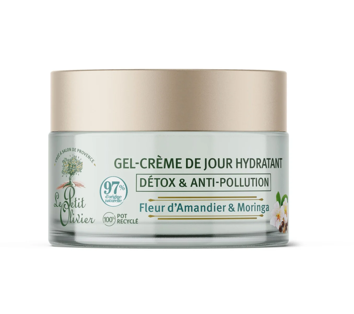 Le Petit Olivier Denní pleťový gel-krém Mandlový květ a moringa 50 ml