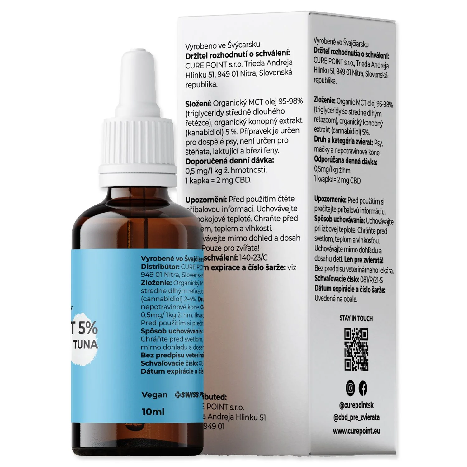 Cure Point Olej CBD PET 5% tuňák 10ml
