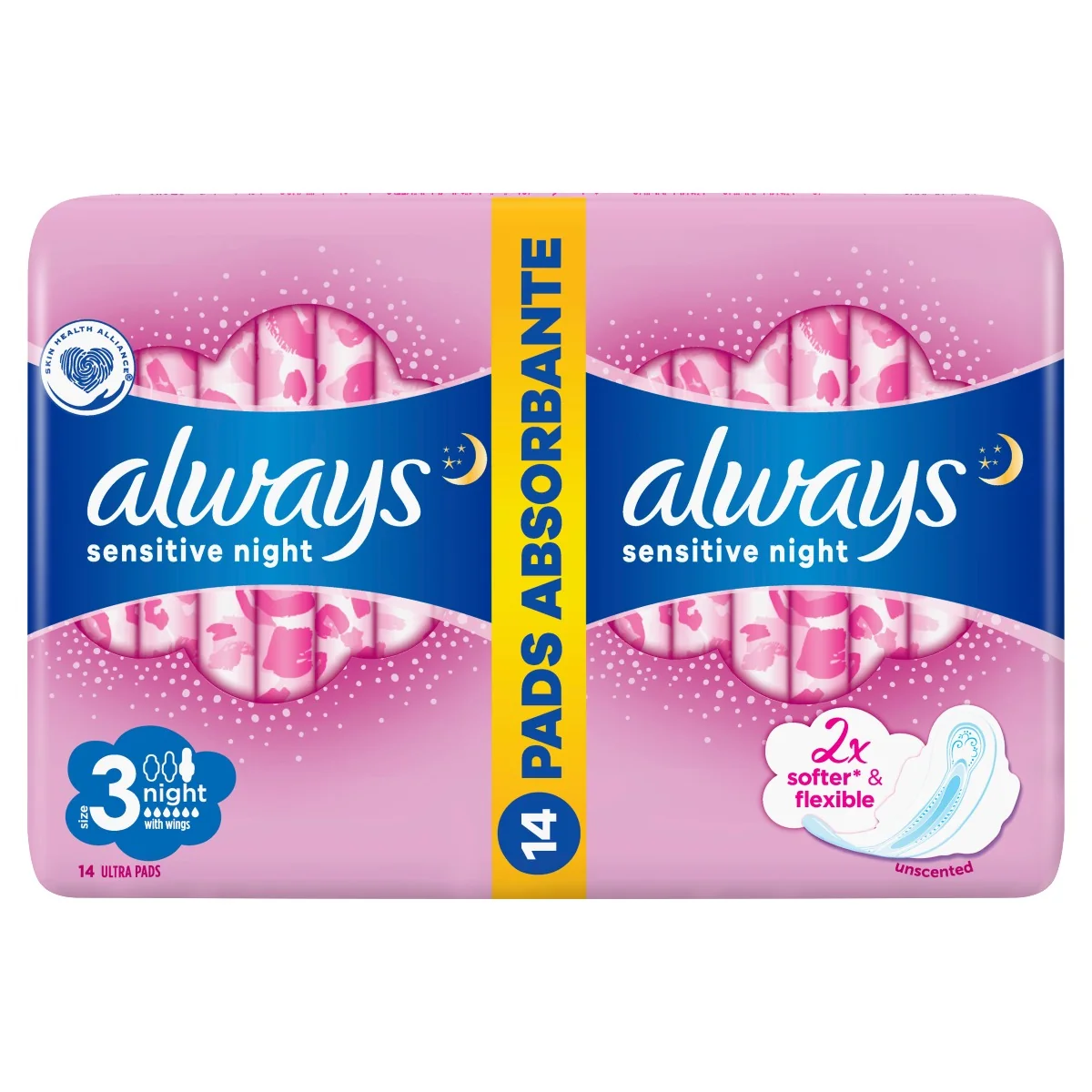 Always Ultra Sensitive Night Duo vložky 14 ks