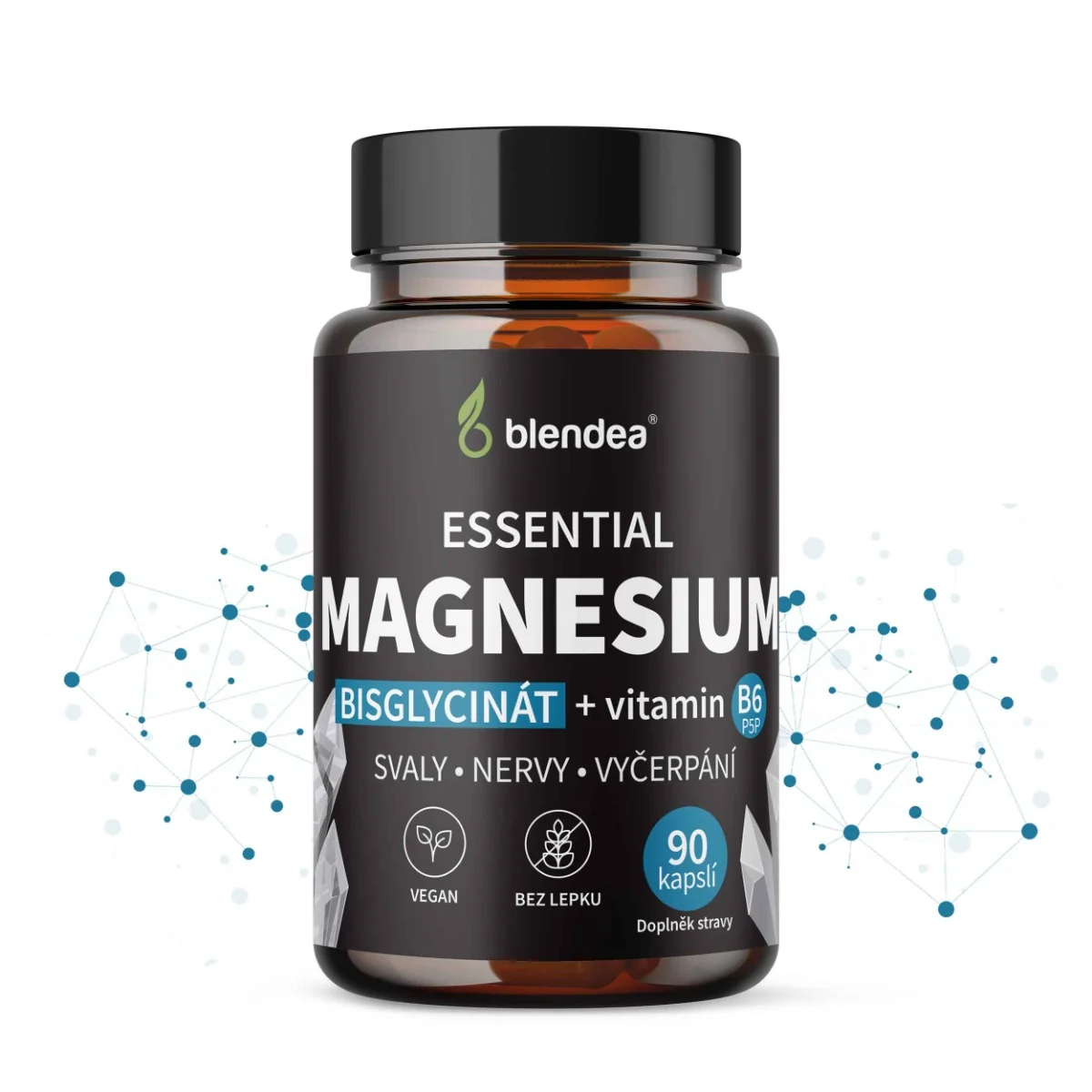 Blendea Magnesium Bisglycinát + Vitamin B6 90 kapslí