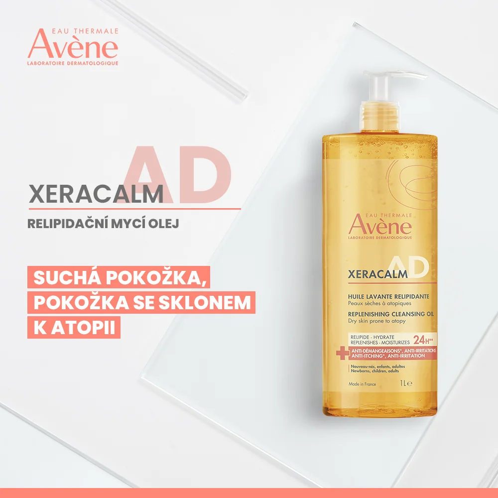 AVÈNE XeraCalm AD relipidační mycí olej 1 l