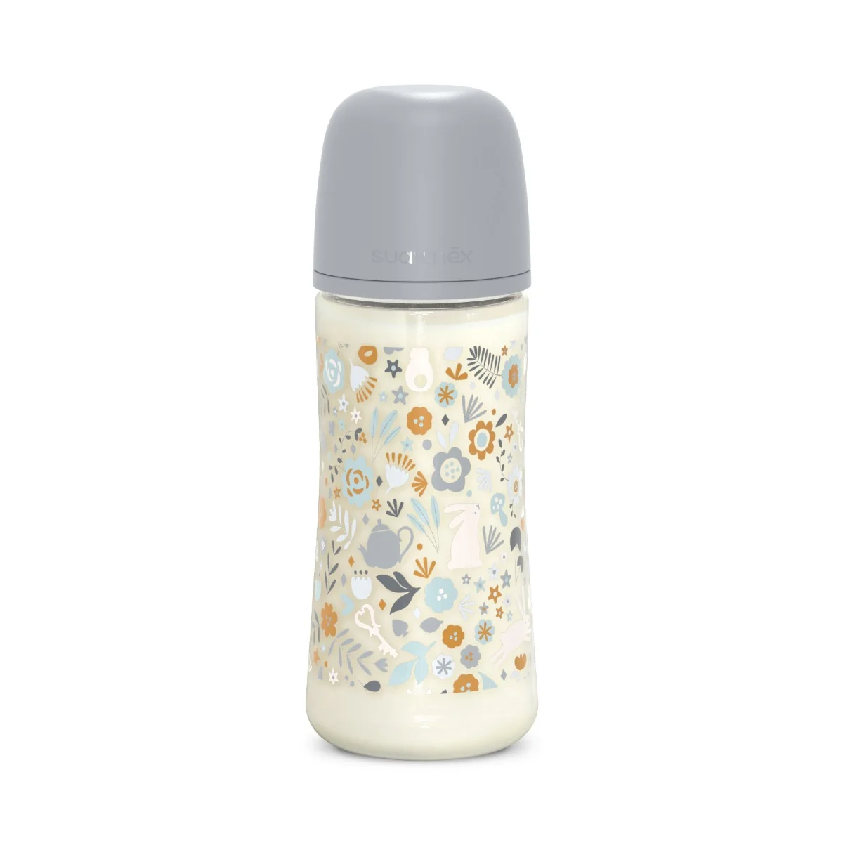 Suavinex Wonderland Kojenecká láhev průtok L 6m+ 360 ml 1 ks liberty modrá