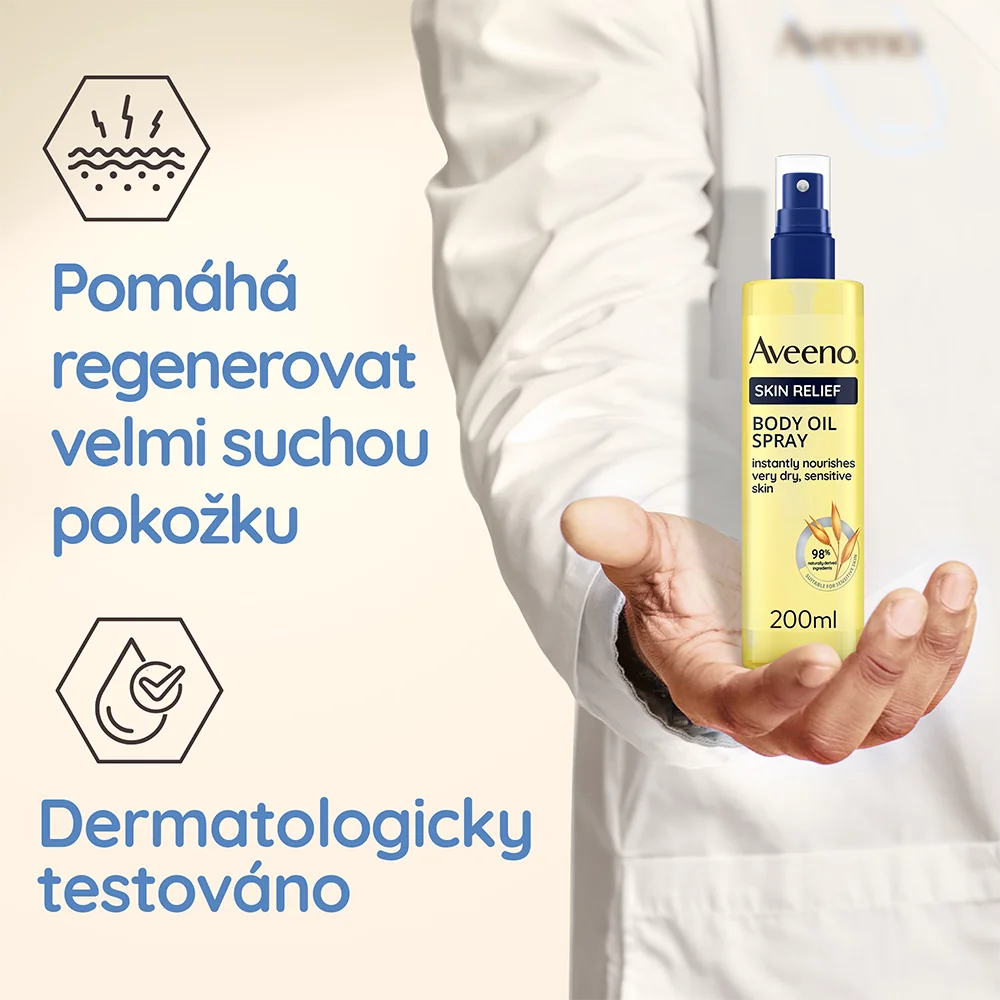 Aveeno Skin Relief Tělový olej ve spreji 200 ml