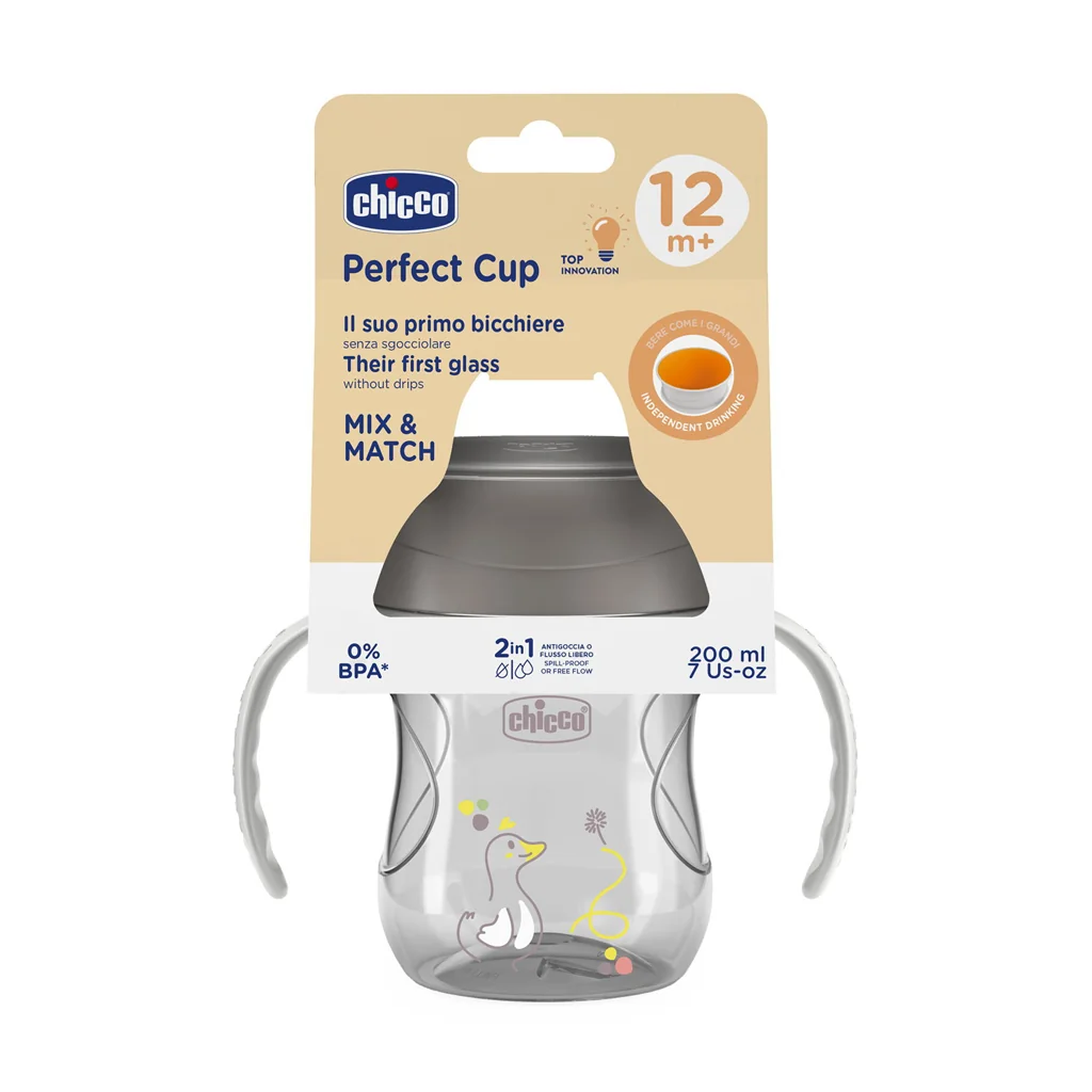 Chicco Hrneček 360 Perfect X s držadly 12m+ 200 ml grey