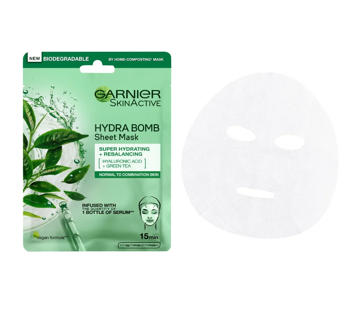 Garnier Skin Naturals Hydra Bomb čisticí a hydratační pleťová maska 28 g