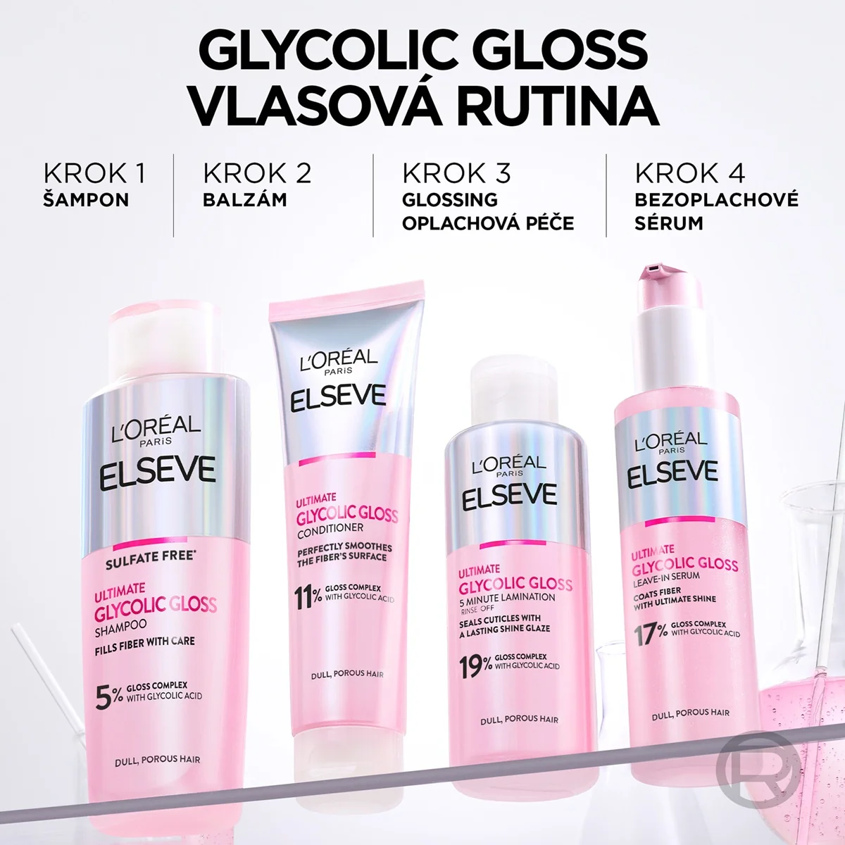 L'Oréal Paris Elseve Glycolic Gloss bezoplachové sérum 150 ml