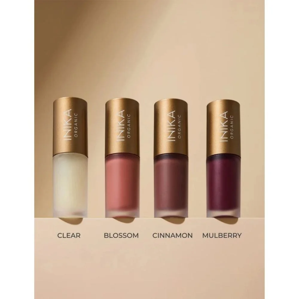 Inika Organic Tónovaný olej na rty s kolagenem a skvalanem Cinnamon 5 ml