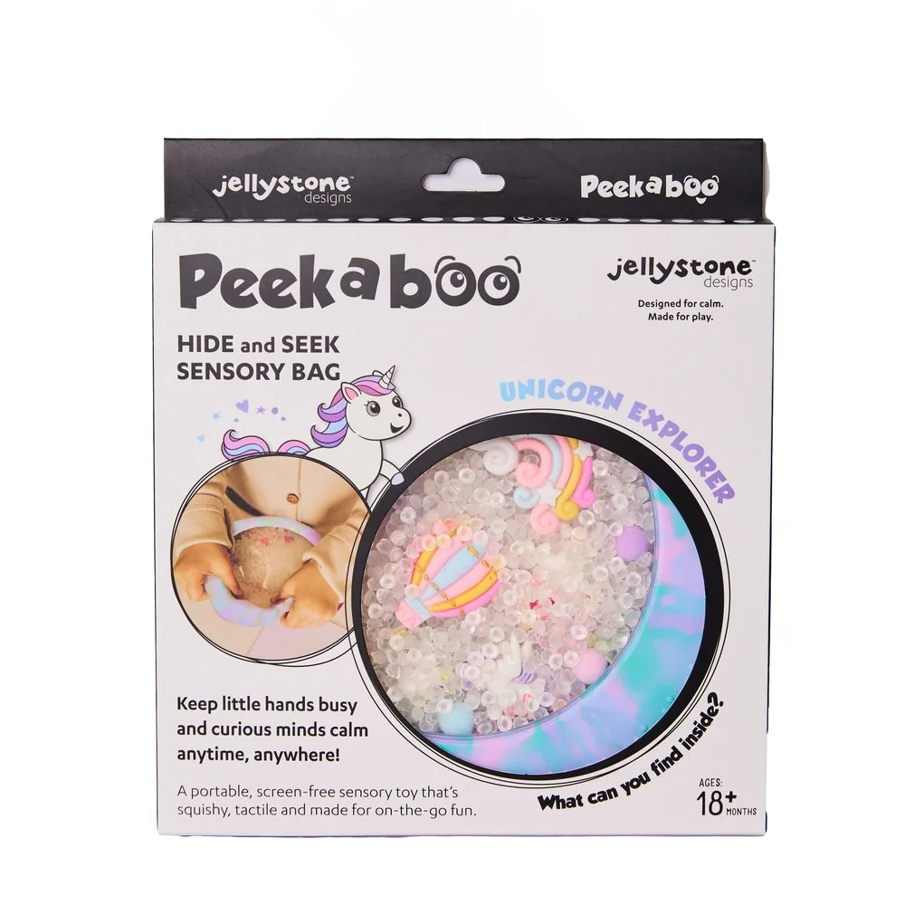 Jellystone Designs Senzorický disk Peekaboo, jednorožec