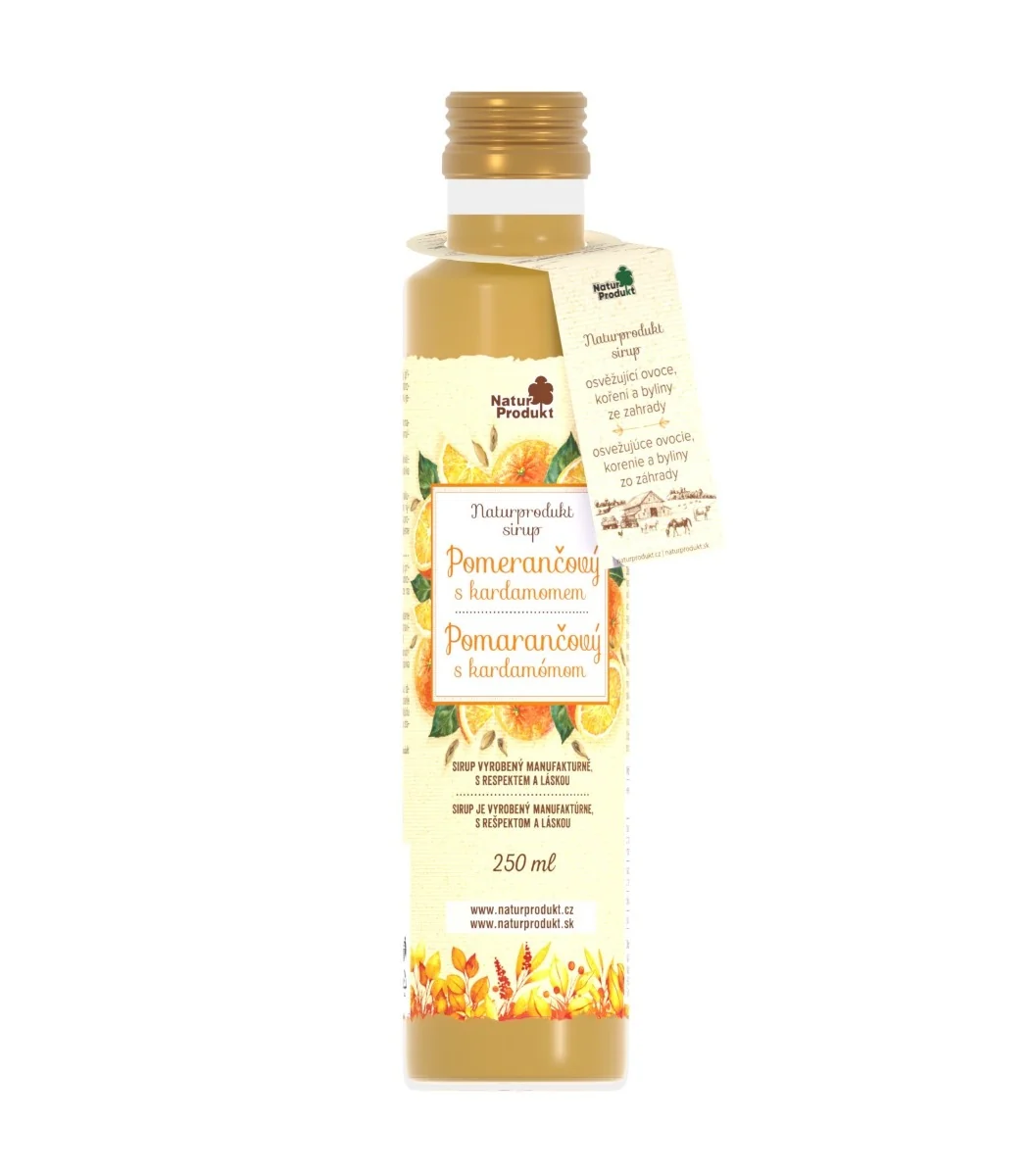Naturprodukt sirup Pomerančový s kardamomem 250 ml