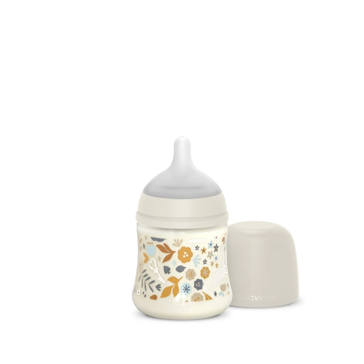 Suavinex Wonderland Kojenecká láhev průtok S 0m+ 150 ml 1 ks liberty krémová