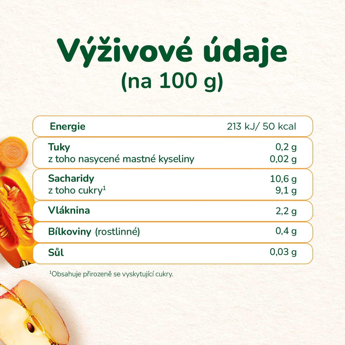 Sunar BIO Jablko, hruška, mrkev, dýně 4m+ kapsička 100 g