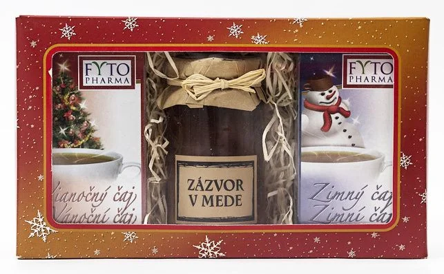 Fytopharma Vánoční a Zimní čaj + zázvor v medu dárkové balení