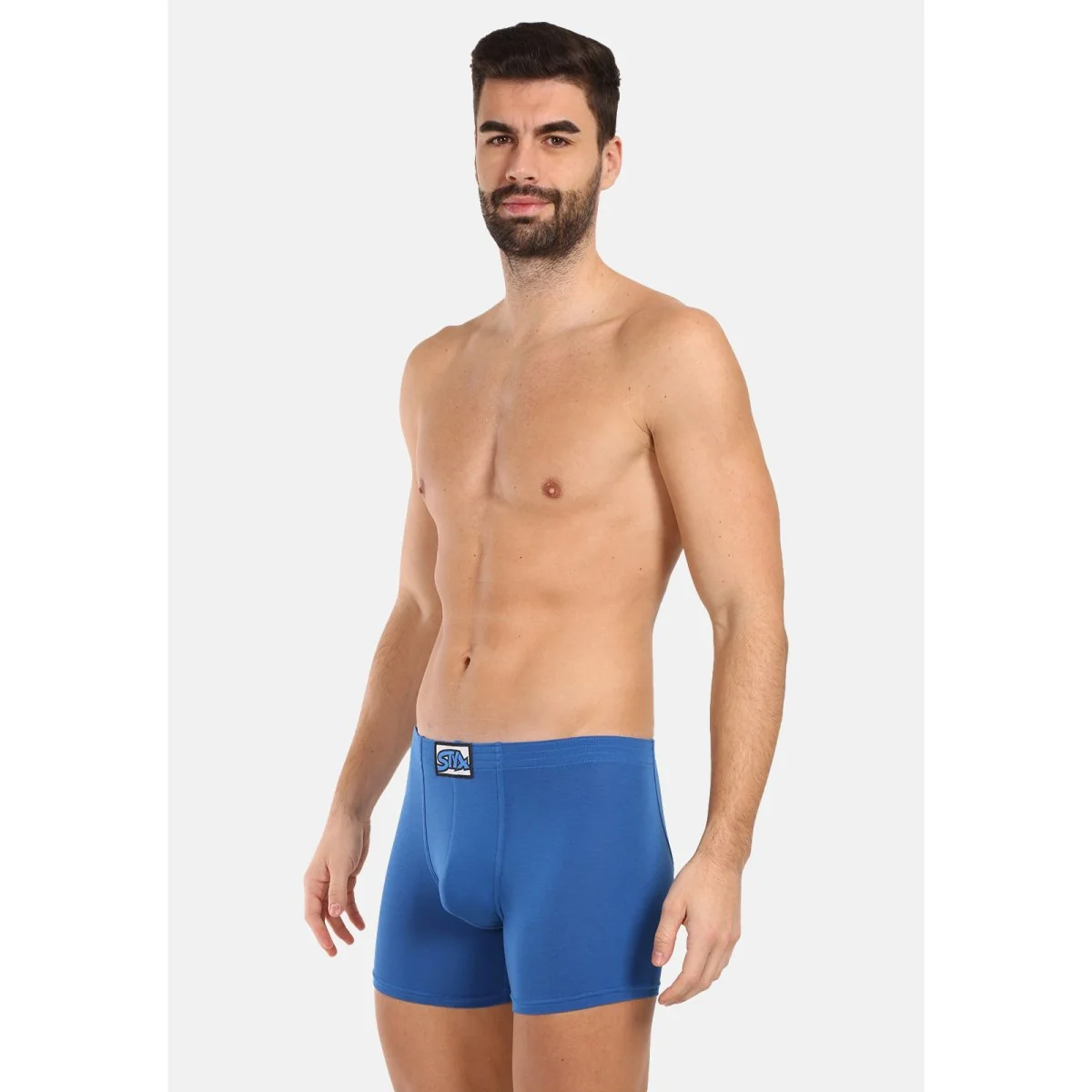 Styx Pánské boxerky long klasická guma modré (F1167) XL