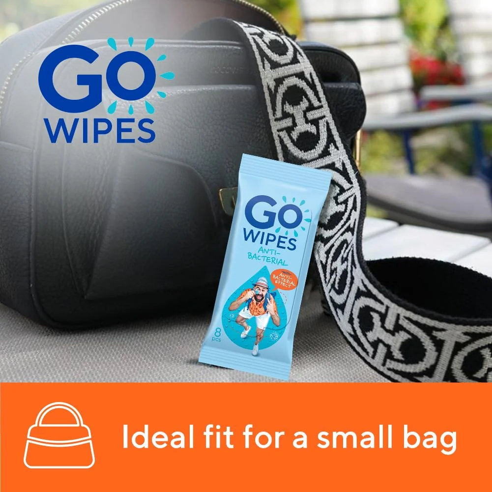 GoWipes Osvěžující vlhčené ubrousky s antibakteriálním účinkem Plastic Free 10x8 ks