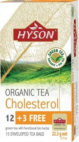 Hyson organický čaj na cholesterol porcovaný čaj 15x1,5 g