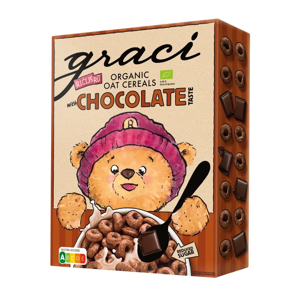 Graci Dětské cereální čokoládové kroužky BIO 300 g