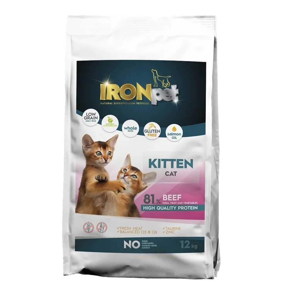 IRONpet Cat Kitten Beef (Hovězí) 12 kg 