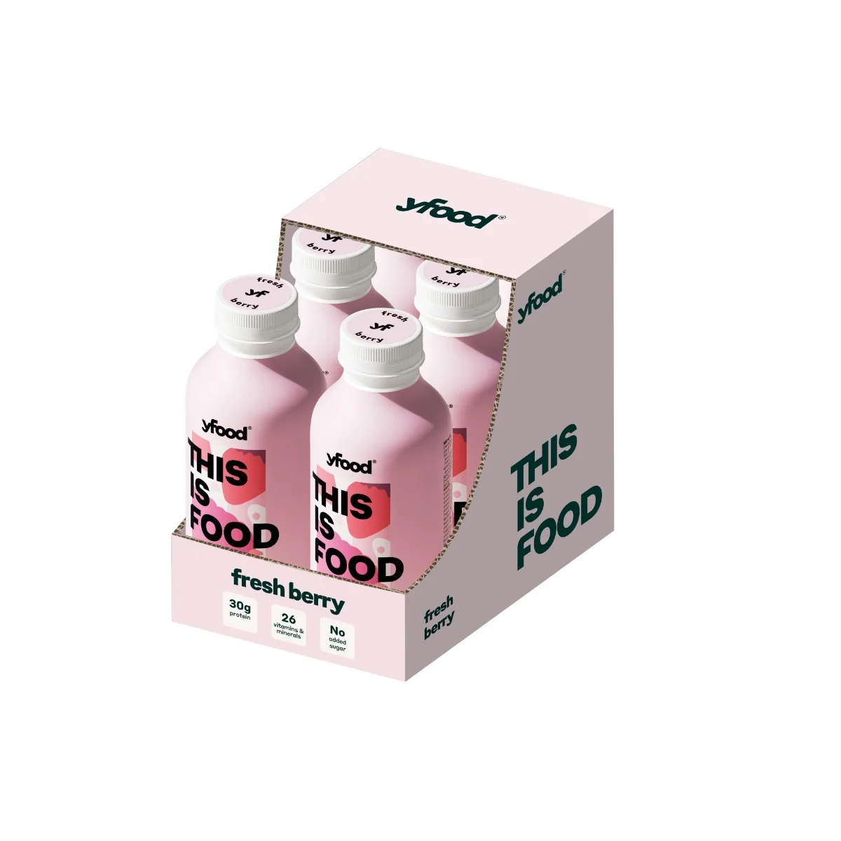 Yfood Nutričně vyvážené jídlo ve formě nápoje 6x500 ml malina a jahoda