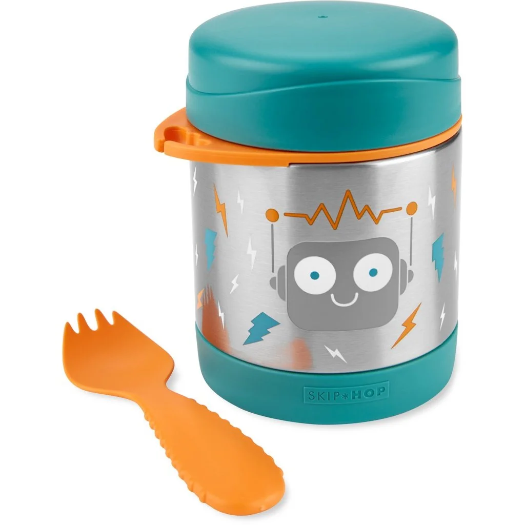 SKIP HOP Spark Style Termoska na jídlo se lžičkou/vidličkou Robot 325 ml, 3r+ 