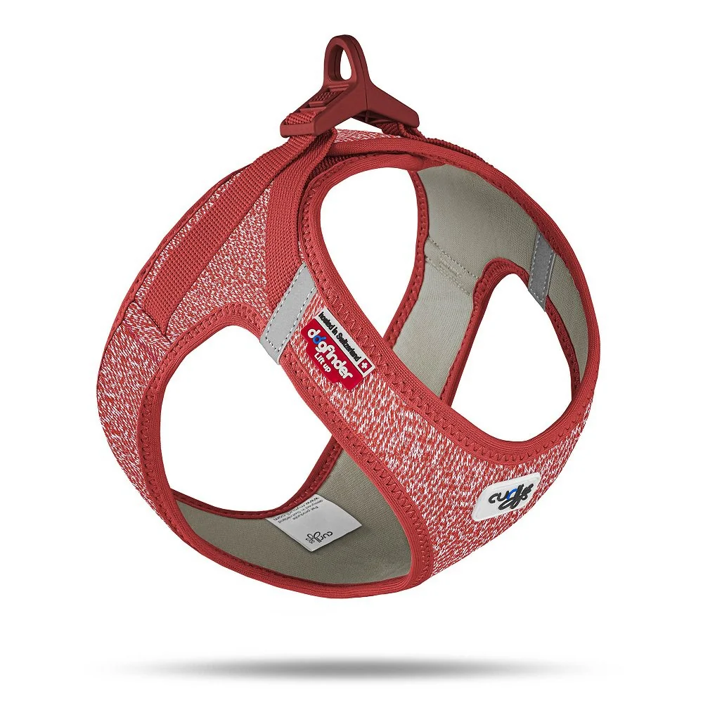 Curli Postroj pro psy se sponou Merino vlna Red L, 8-13 kg