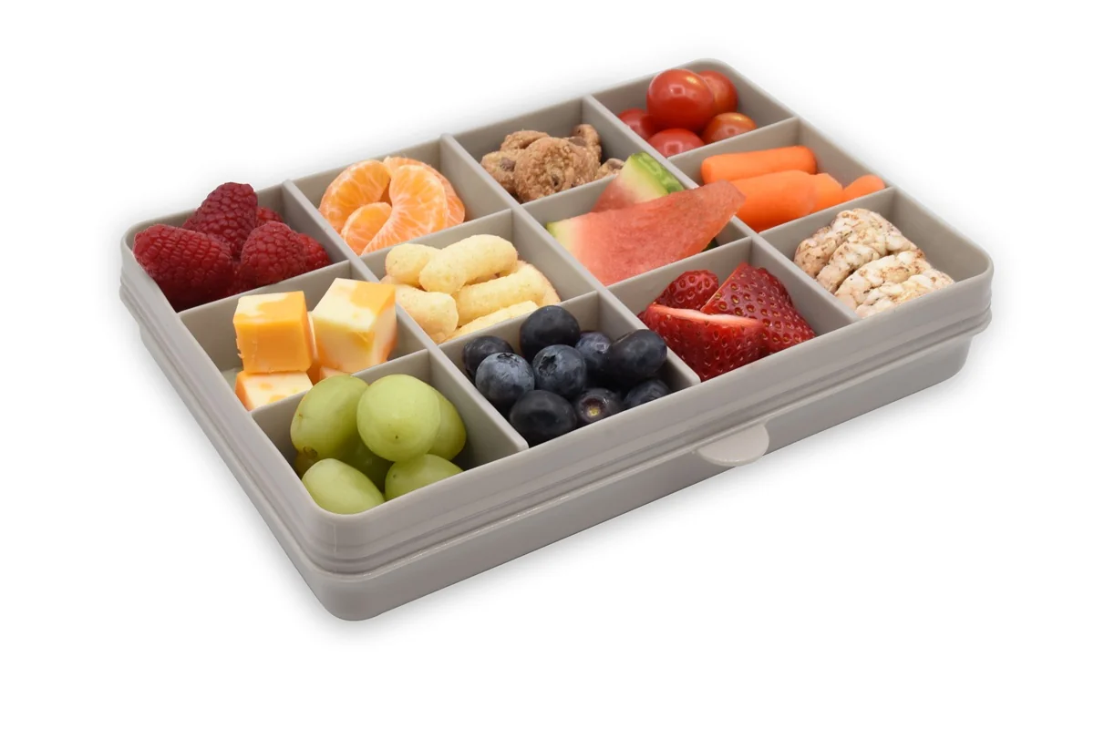 Melii Snackle Box krabička na svačinu 1368 ml - šedá 