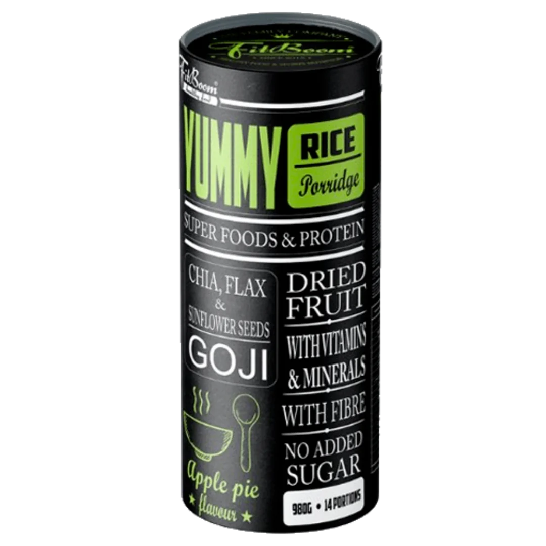 FitBoom Yummy Rice Mash 980g - jahoda