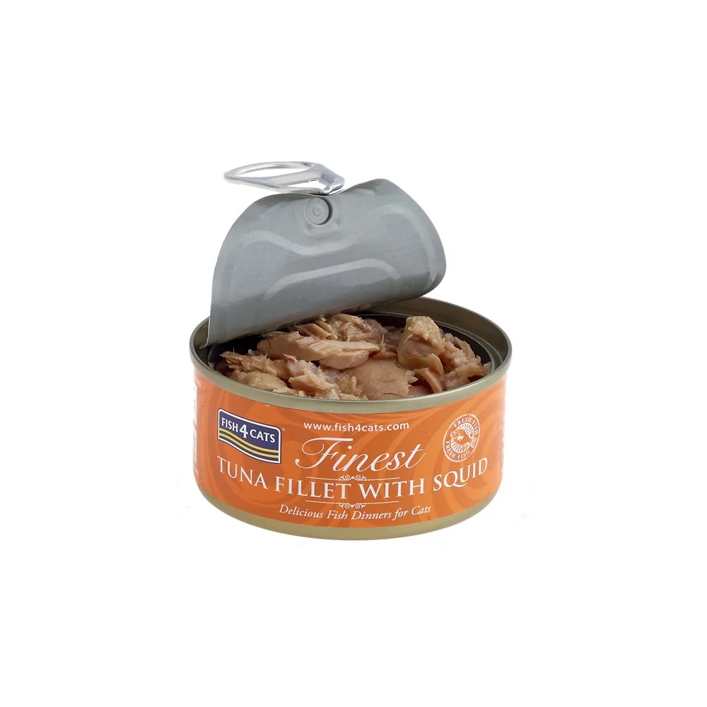 Fish4Cats Konzerva pro kočky Finest tuňák s olihní 70 g