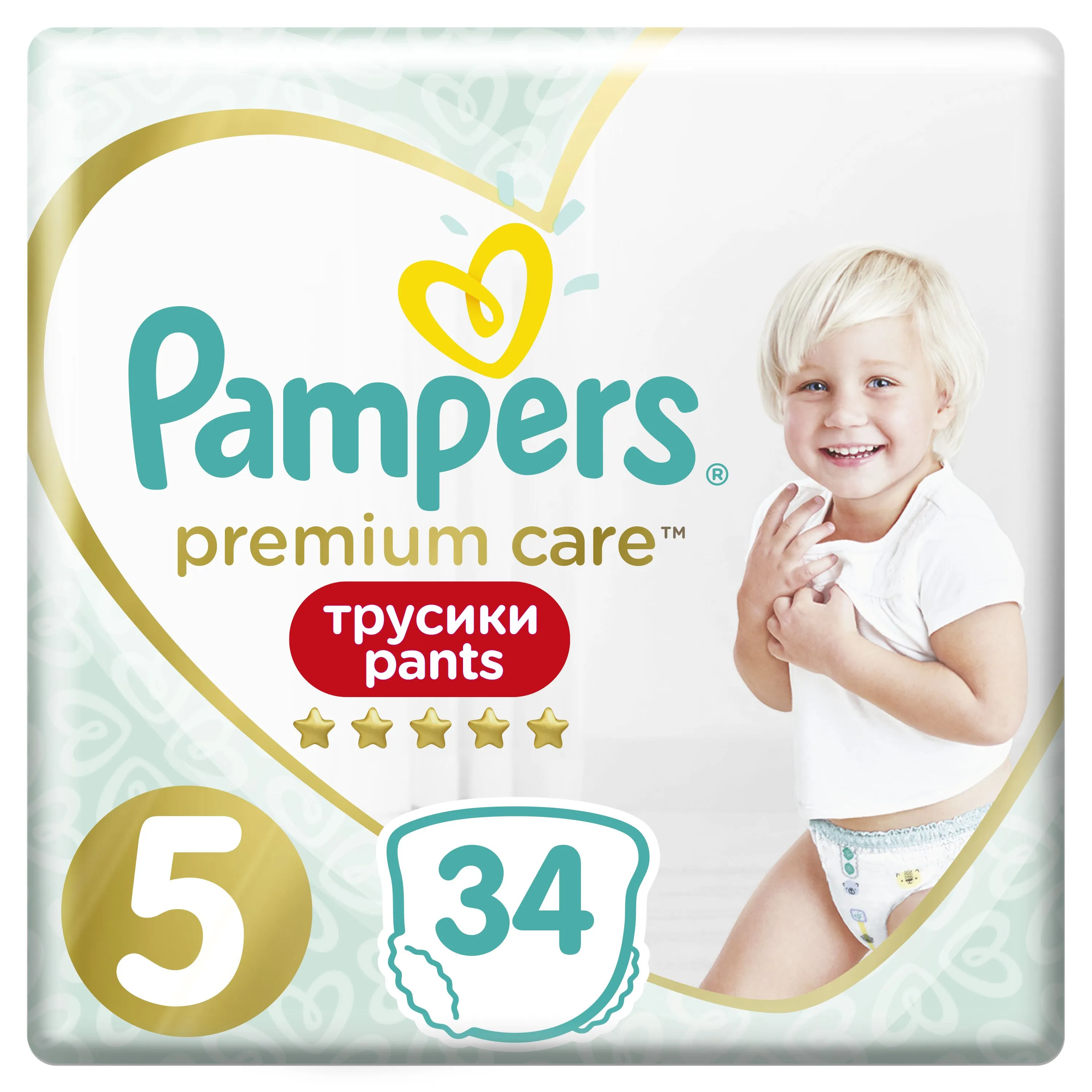 Pampers Premium Care vel. 5 12-17 kg plenkové kalhotky 34 ks