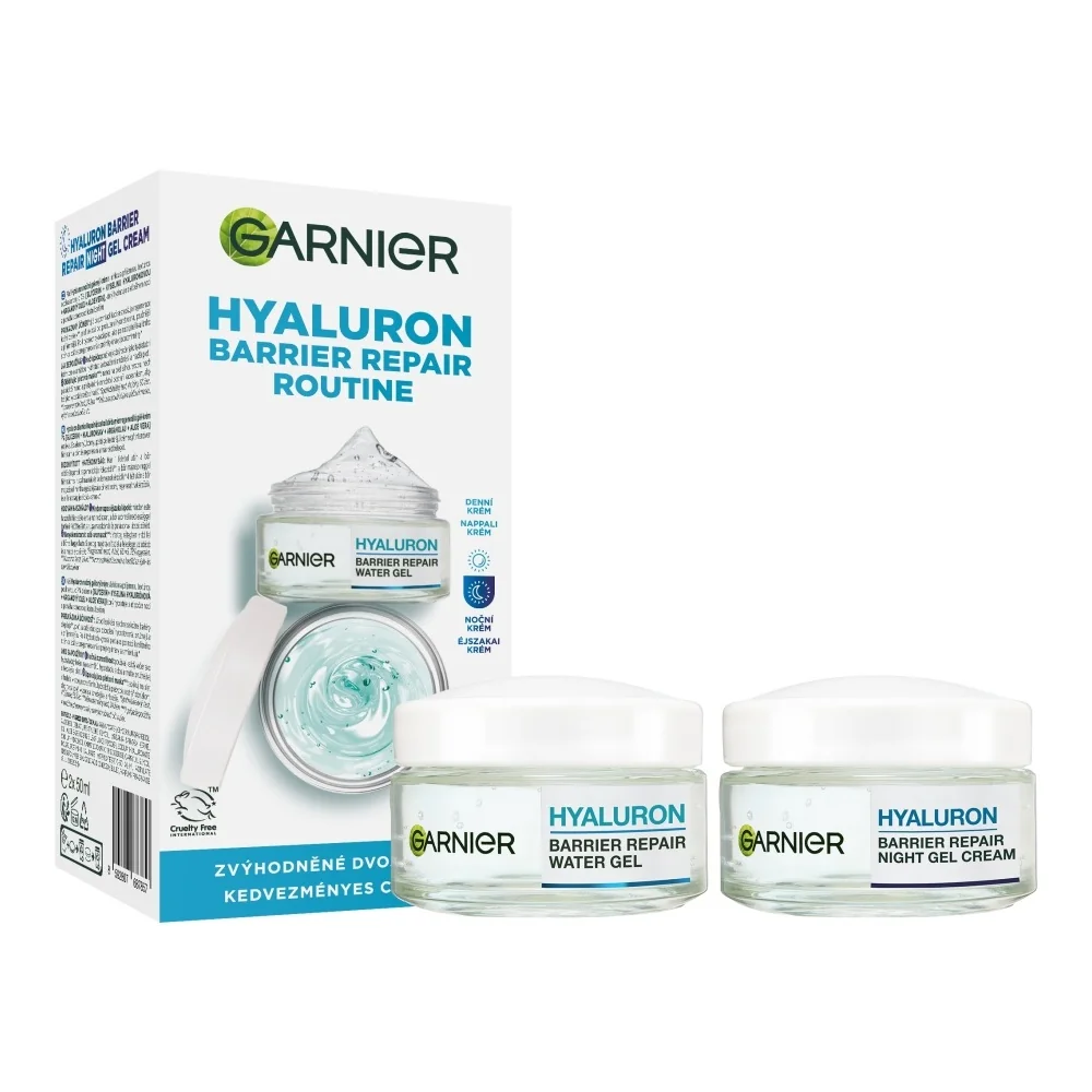 Garnier Hyaluron Barrier Repair Routine denní + noční krém 2x50 ml duopack