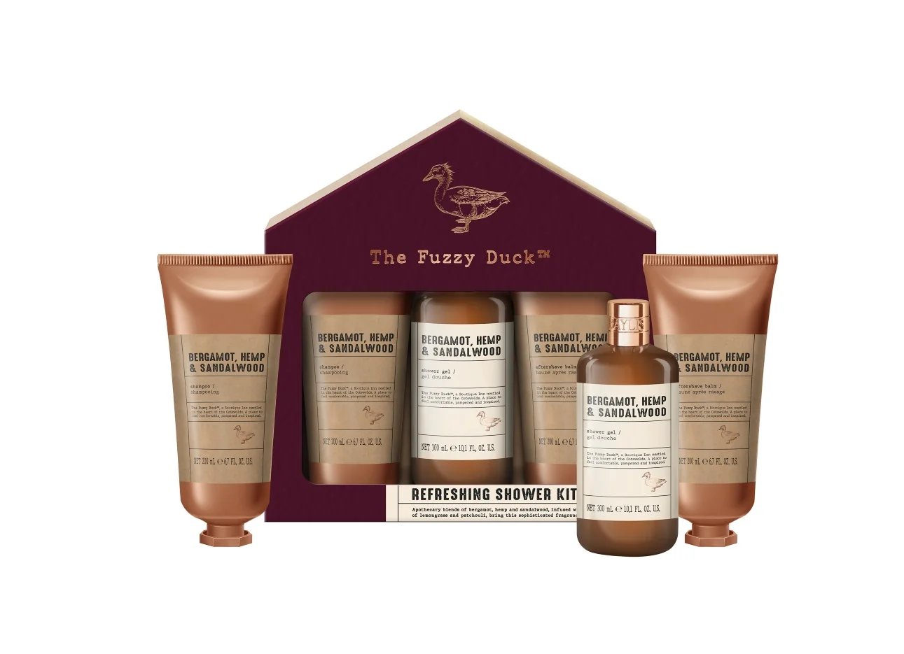 Baylis & Harding Pánská dárková sada péče o tělo Bergamot, Konopí & Santalové dřevo 3 ks