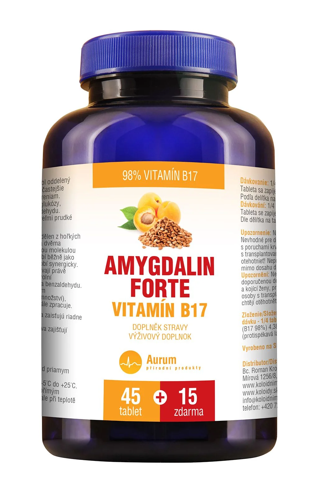 Pharma Activ AMYGDALIN FORTE B17 45+15 tablet