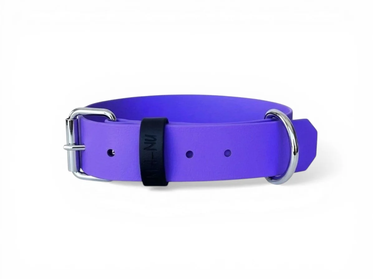 MA-NU Obojek Light Berry, Fialový, Kování: Chrom, Obvod: 20 - 30 cm, Šířka: 2,5 cm
