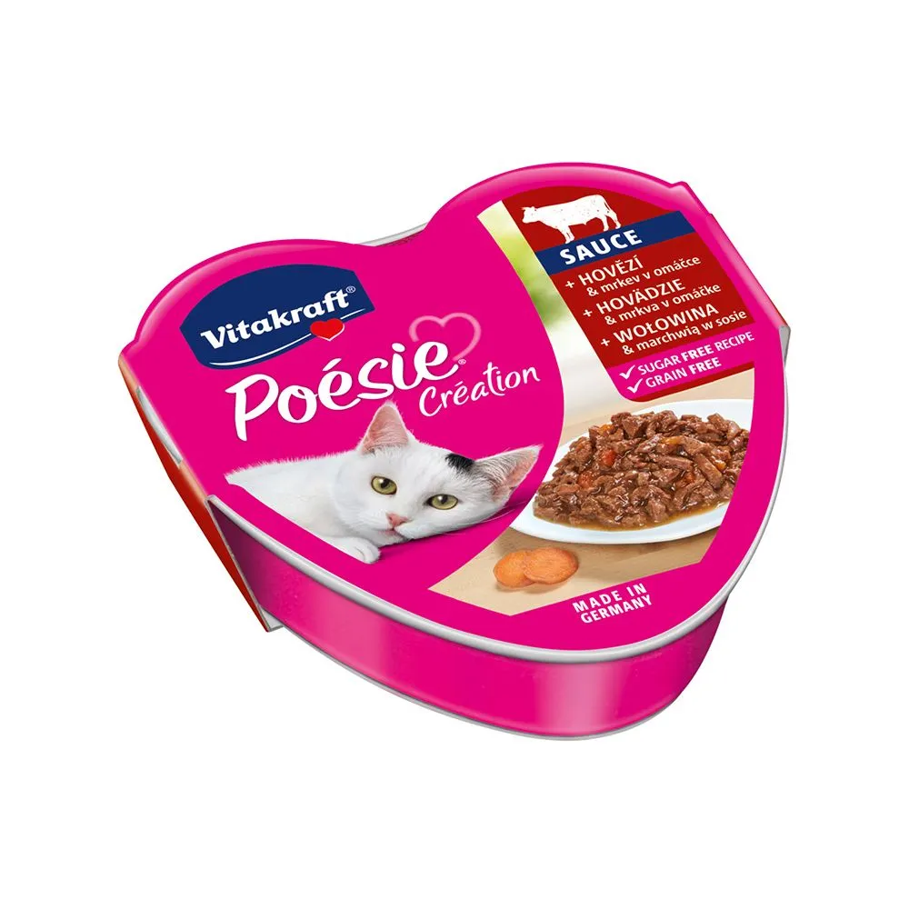 Vitakraft Poésie Création Sauce hovězí a mrkev 85 g