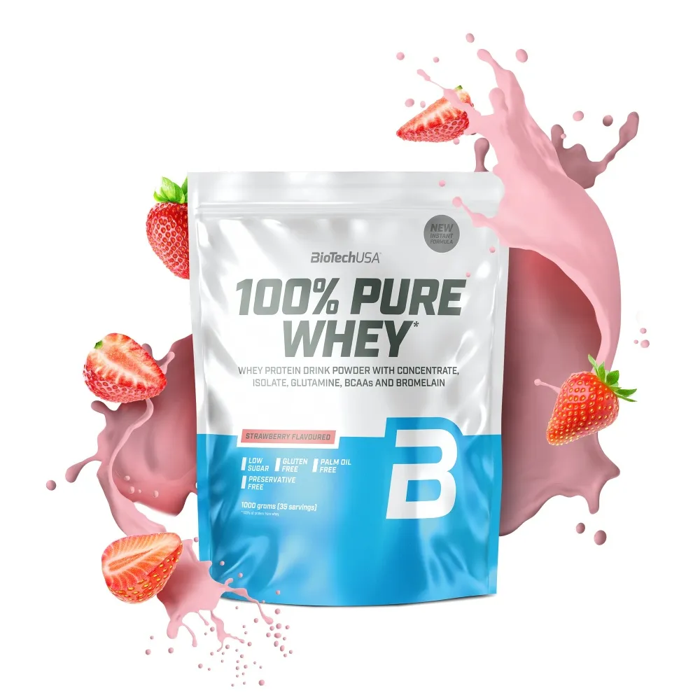 BioTech USA 100% Pure Whey 1000 g jahoda