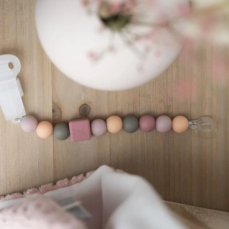 Nattou Klip silikonový peach bez BPA 