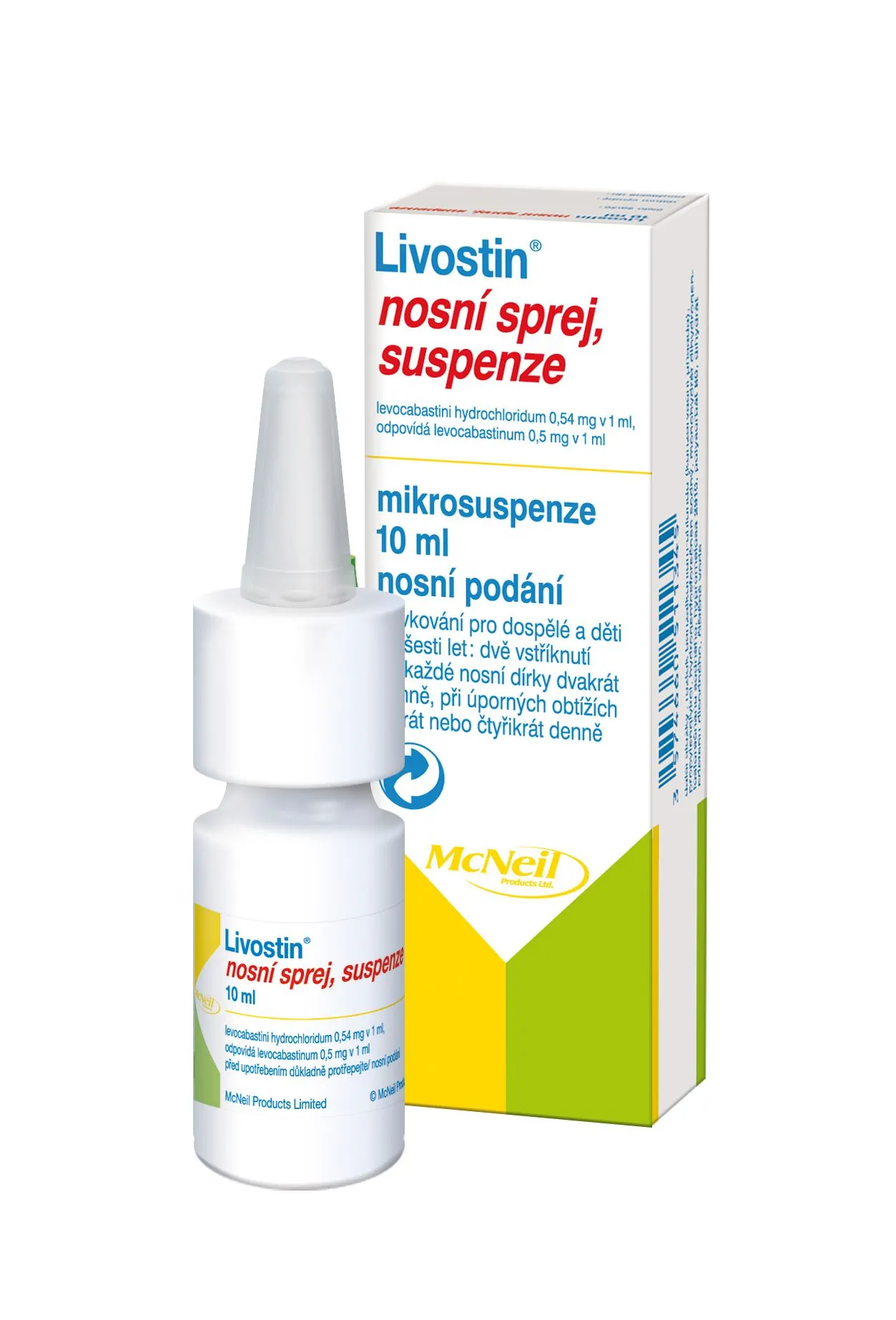 Livostin 0,5 mg/ml nosní sprej, suspenze 10 ml