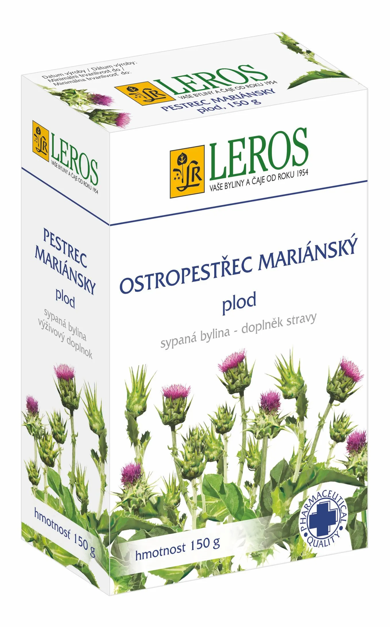 Leros Ostropestřec mariánský - plod sypaný čaj 150 g