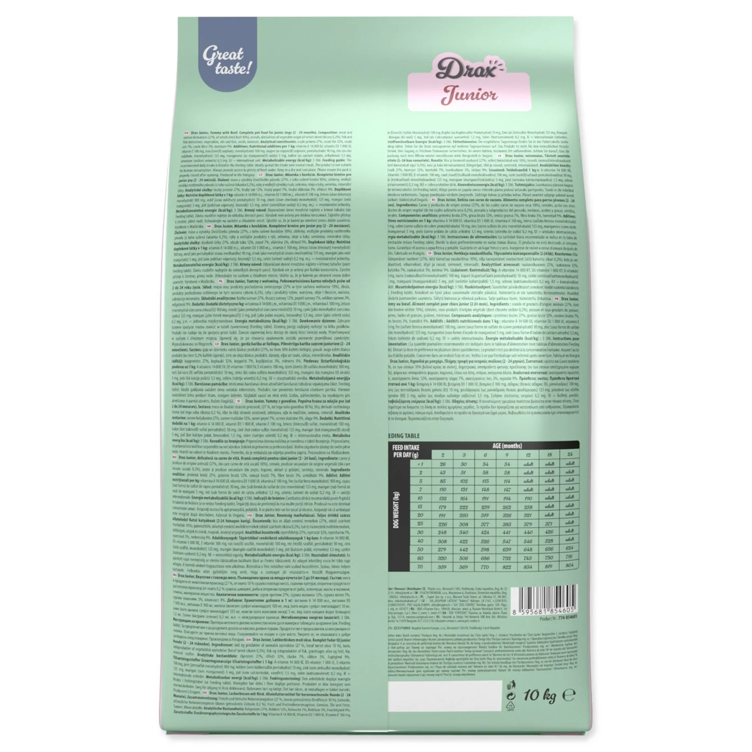 Drax Krmivo Junior s hovězím 10kg