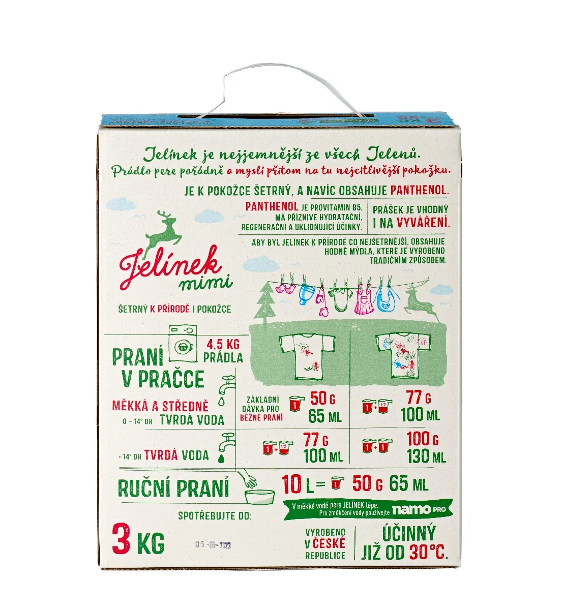Jelínek mimi Prací prášek s panthenolem 3 kg