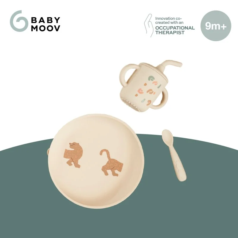 Babymoov silikonová jídelní sada Grown-Up MEAL SET Little Roar 