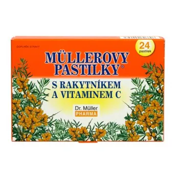Dr.Müller Müllerovy pastilky s rakytníkem a vitaminem C 24 pastilek 