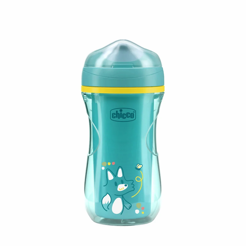 Chicco Hrneček Active termo s tvrdým náustkem 14m+ 266 ml teal