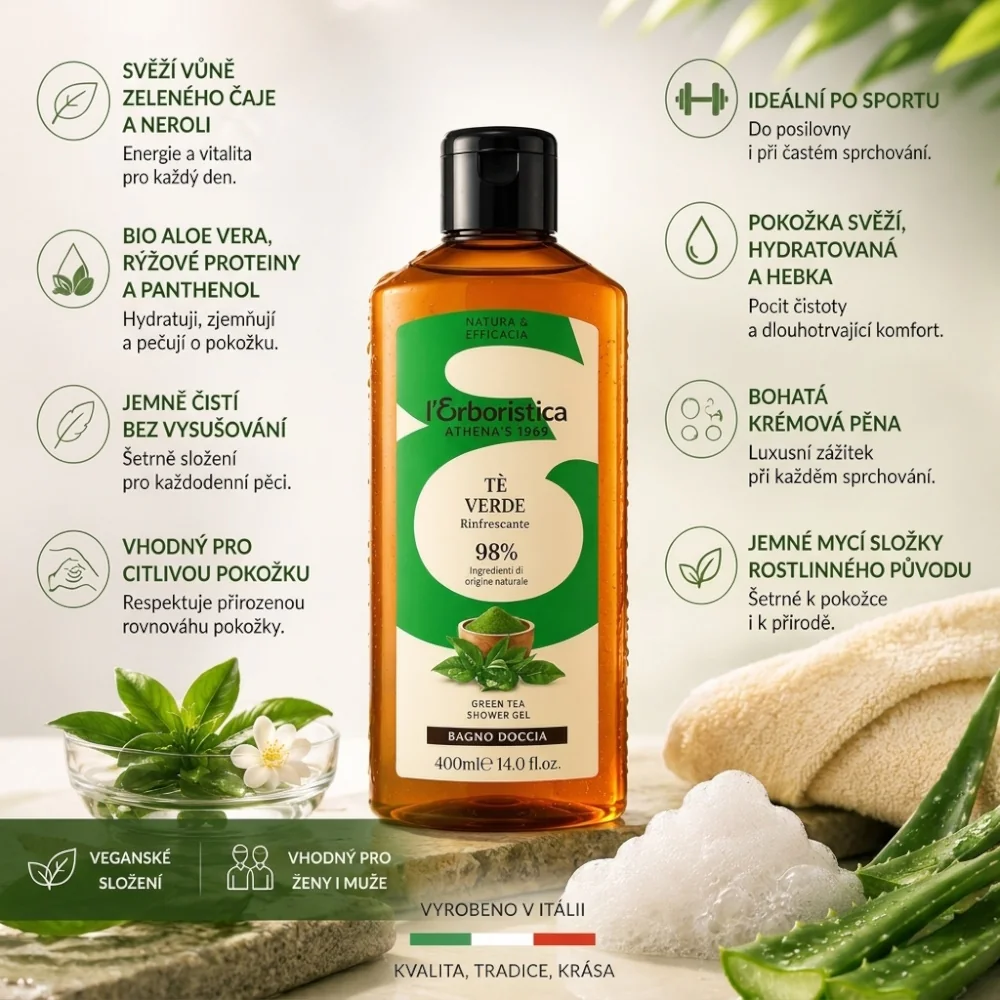 Erboristica Sprchový gel s vůní zeleného čaje 400 ml