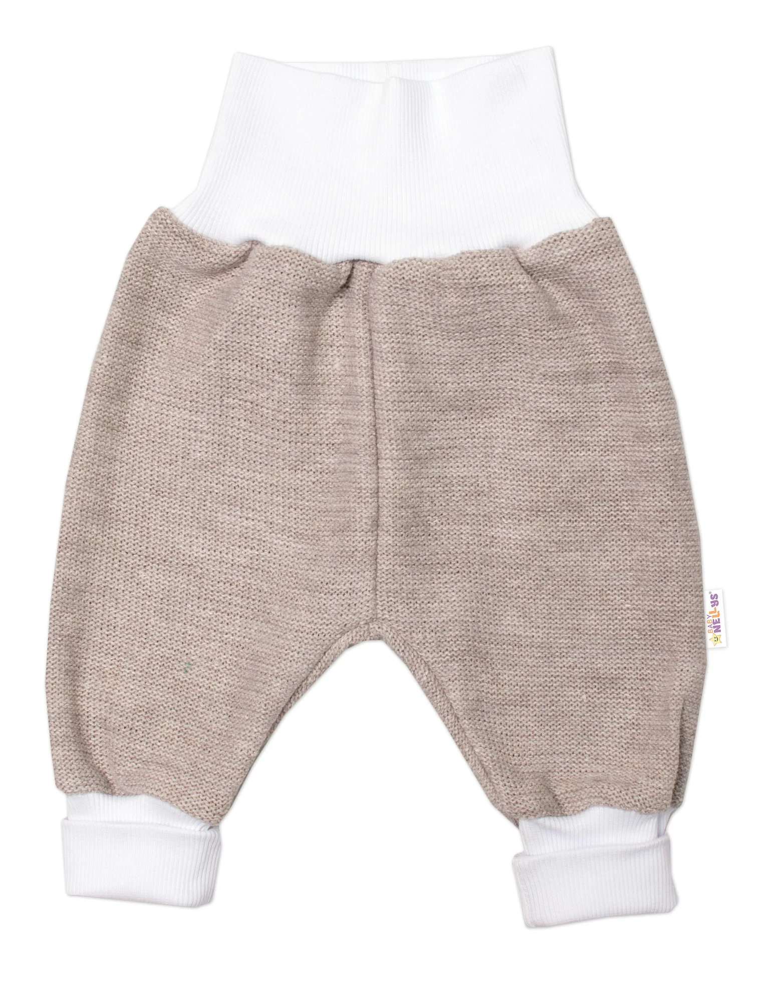 Baby Nellys 3D sada Hand made, kabátek, kalhoty, botičky, béžová