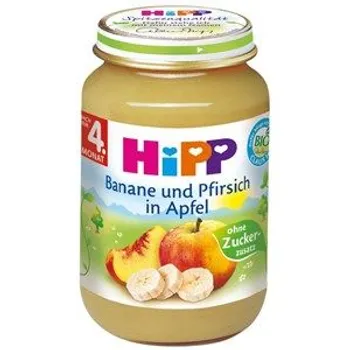 HiPP OVOCE BIO Jablka s banány a broskvemi 190g 