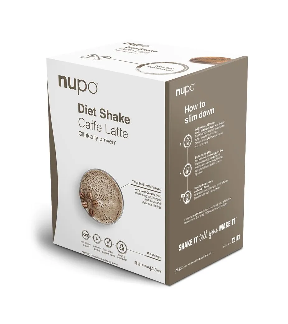 NUPO Dieta Šejk caffe latte 12x32 g