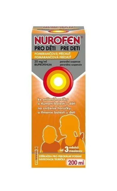 Nurofen pro děti 20 mg/ml pomeranč suspenze 200 ml
