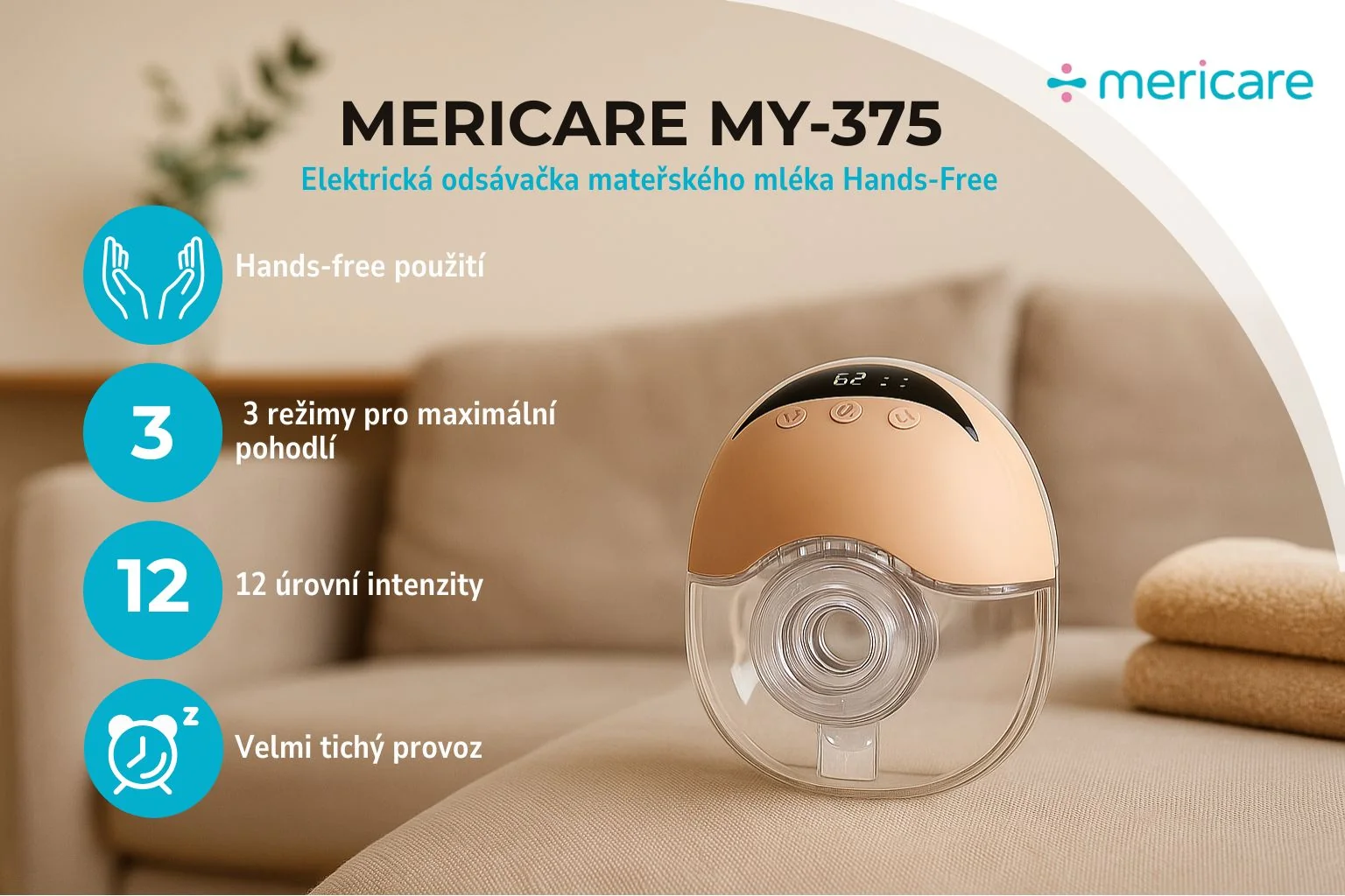 Mericare MY-375 Hands-Free elektrická odsávačka mateřského mléka
